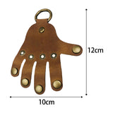 Maxbell Rock Hand Finger Keychain Clip Key Chain PU Leather Holder for Teen Adults