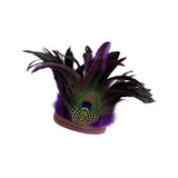 Maxbell Indian Feather Headband Stage Show Costume Accessories Dress up Festival With Peacock 49-54CM
