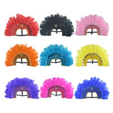 Maxbell Fashion Feather Headdress Art Headpiece for Stage Performance Photo Props Red