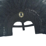 Maxbell Fashion Feather Headdress Art Headpiece for Stage Performance Photo Props Black