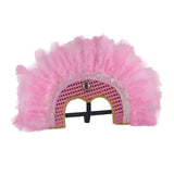 Maxbell Fashion Feather Headdress Art Headpiece for Stage Performance Photo Props Pink