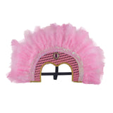 Maxbell Fashion Feather Headdress Art Headpiece for Stage Performance Photo Props Pink