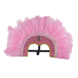 Maxbell Fashion Feather Headdress Art Headpiece for Stage Performance Photo Props Pink