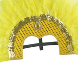 Maxbell Fashion Feather Headdress Art Headpiece for Stage Performance Photo Props Yellow
