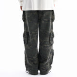Maxbell Women Men Cargo Pants Trousers Work Pants Wide Leg Construction Trendy Baggy M