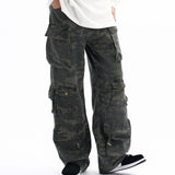 Maxbell Women Men Cargo Pants Trousers Work Pants Wide Leg Construction Trendy Baggy XXL