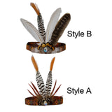 Maxbell Indian Headdress Headband Crown Peacock Costume for Party Burlesque Women Style A