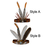 Maxbell Indian Headdress Headband Crown Peacock Costume for Party Burlesque Women Style A