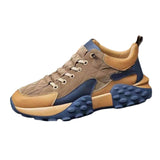 Maxbell Men's Walking Shoes Non Slip Breathable for Hiking Short Trips Outdoor Khaki 39