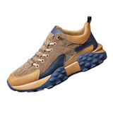 Maxbell Men's Walking Shoes Non Slip Breathable for Hiking Short Trips Outdoor Khaki 39