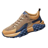 Maxbell Men's Walking Shoes Non Slip Breathable for Hiking Short Trips Outdoor Khaki 39