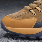 Maxbell Men's Walking Shoes Non Slip Breathable for Hiking Short Trips Outdoor Khaki 41