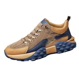 Maxbell Men's Walking Shoes Non Slip Breathable for Hiking Short Trips Outdoor Khaki 41