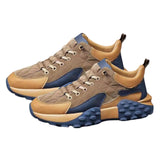 Maxbell Men's Walking Shoes Non Slip Breathable for Hiking Short Trips Outdoor Khaki 44