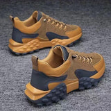 Maxbell Men's Walking Shoes Non Slip Breathable for Hiking Short Trips Outdoor Khaki 44