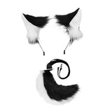Maxbell Fox Ears and Tail Cosplay Set for Children Men Women Animal Themed Parties Black