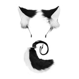 Maxbell Fox Ears and Tail Cosplay Set for Children Men Women Animal Themed Parties Black
