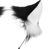 Maxbell Fox Ears and Tail Cosplay Set for Children Men Women Animal Themed Parties Black