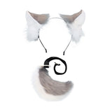 Maxbell Fox Ears and Tail Cosplay Set for Children Men Women Animal Themed Parties Gray