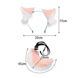 Maxbell Fox Ears and Tail Cosplay Set for Children Men Women Animal Themed Parties Pink