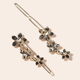 Maxbell 4 Enamel Flower Hair Clips Headwear Bead Decorative Gift Hair Pins for Women