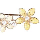 Maxbell 4 Enamel Flower Hair Clips Headwear Bead Decorative Gift Hair Pins for Women