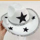 Maxbell Wide Brim Western Style Cowboy Hat Sunhat for Unisex Adult Party Favors