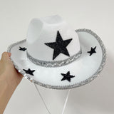 Maxbell Wide Brim Western Style Cowboy Hat Sunhat for Unisex Adult Party Favors