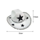 Maxbell Wide Brim Western Style Cowboy Hat Sunhat for Unisex Adult Party Favors