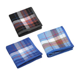 Maxbell 3x Cotton Mens Handkerchief Pocket Square Hankies Kerchief Party Birthday
