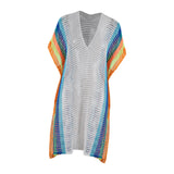 Maxbell Swimsuit Cover Up for Women Knitting Vacation Sun Protection Clothing White