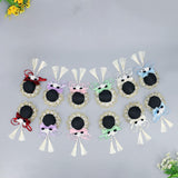 Maxbell 2x Chinese Style Hair Clips Panda Barrette Hanfu Qipao Tassel Snap Hairpins White
