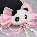 Maxbell 2x Chinese Style Hair Clips Panda Barrette Hanfu Qipao Tassel Snap Hairpins Pink