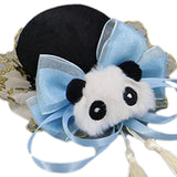 Maxbell 2x Chinese Style Hair Clips Panda Barrette Hanfu Qipao Tassel Snap Hairpins Blue