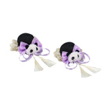 Maxbell 2x Chinese Style Hair Clips Panda Barrette Hanfu Qipao Tassel Snap Hairpins Violet