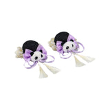 Maxbell 2x Chinese Style Hair Clips Panda Barrette Hanfu Qipao Tassel Snap Hairpins Violet