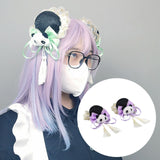 Maxbell 2x Chinese Style Hair Clips Panda Barrette Hanfu Qipao Tassel Snap Hairpins Violet