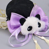 Maxbell 2x Chinese Style Hair Clips Panda Barrette Hanfu Qipao Tassel Snap Hairpins Violet