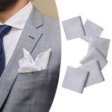 Maxbell 6x Pure White Handkerchiefs Solid Color Cotton Hankies Crafts for Birthday