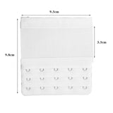Maxbell 5x Bra Extender Strap Comfortable 5 Hooks Extender Bra Band for Women Lady Free Size White