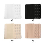 Maxbell 5x Bra Extender Strap Comfortable 5 Hooks Extender Bra Band for Women Lady Free Size White