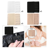 Maxbell 5x Bra Extender Strap Comfortable 5 Hooks Extender Bra Band for Women Lady Free Size White