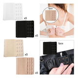 Maxbell 5x Bra Extender Strap Comfortable 5 Hooks Extender Bra Band for Women Lady Free Size White