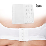 Maxbell 5x Bra Extender Strap Comfortable 5 Hooks Extender Bra Band for Women Lady Free Size White