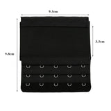 Maxbell 5x Bra Extender Strap Comfortable 5 Hooks Extender Bra Band for Women Lady Free Size Black