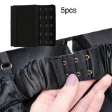 Maxbell 5x Bra Extender Strap Comfortable 5 Hooks Extender Bra Band for Women Lady Free Size Black