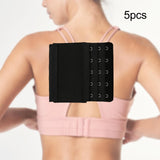 Maxbell 5x Bra Extender Strap Comfortable 5 Hooks Extender Bra Band for Women Lady Free Size Black