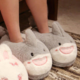 Maxbell Women Plush Slippers Floor Slippers Birthday Living Room Outdoor shark