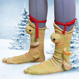 Maxbell Knitted Socks Funny Casual Floor Socks Comfortable Winter Warm Ankle Socks Chameleon