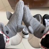 Maxbell Knitted Socks Funny Casual Floor Socks Comfortable Winter Warm Ankle Socks Shark